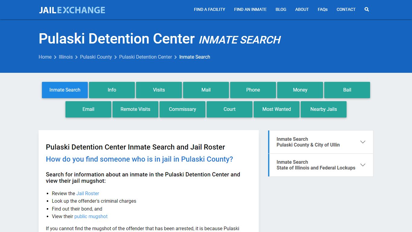 Pulaski Detention Center Inmate Search - Jail Exchange